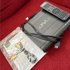 NEW Portable Black DVD Player with Remote